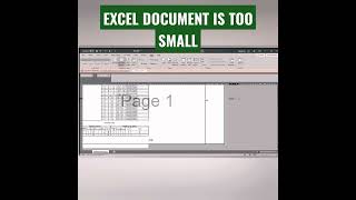 EXCEL DOCUMENT IS TOO SMALL WHEN PRINTING? LET'S FIX IT #printingExcel #exceltutorial #short