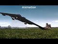 animation vs real life b 2 crash planecrash