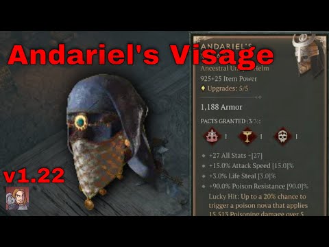 Diablo IV Unique Items – Andariel's Visage (Helm)[Patch 1.22]