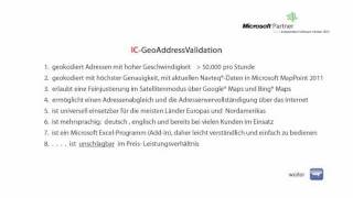 MapPoint - (Excel) GeoAdressValidation