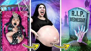Addams is Pregnant! Birth to Death of Wednesday Addams! Pregnancy Parenting Gadgets and Hacks