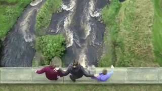 Hollyoaks - Freddie, Robbie And Jason Jump Of A Bridge