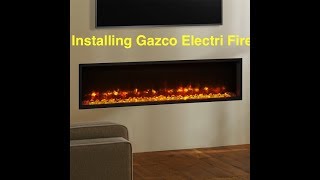 Hole in the wall Gazco Electric Fire and TV wall mount with concealed wires