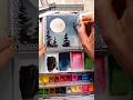 Watercolor night sky with clear wax and layering! #watercolortutorial