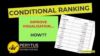 Learn how ranking improves the visualization in Power BI. What is conditional ranking?