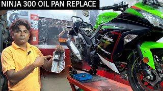 Ninja 300 oil pan replacement | gasket replacement | Sanjaybikecare