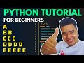 Python Tutorial for Beginners | Printing Alphabets Pattern in Python #6