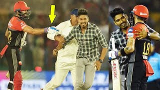 Virat Kohli Fan Jump In The Ground To Hug Kohli During IPL 2019 RCB VS KXIP Match