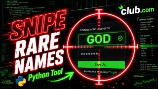 π Sniping Rare Usernames on Club.com Using Python Automation