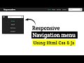 Coding a Responsive Navbar from Zero | HTML CSS JS |  Mayancoders