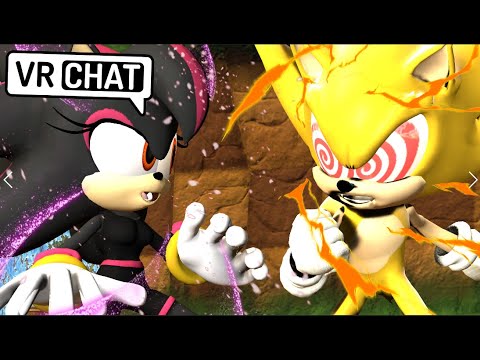 Fleetway Sonic Meets Shadina Vrchat Youtube