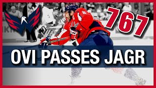 Alex Ovechkin Passes Jaromir Jagr with his 767th NHL Goal