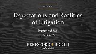 Expectations and Realities of Litigation