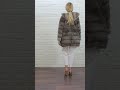 beige mink fur coat hooded