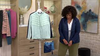 Sport Savvy Mix Media Quilted Hoodie Jacket on QVC