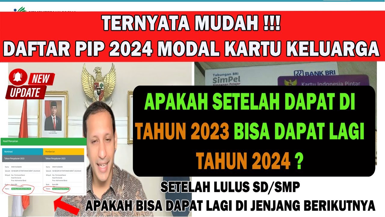 CARA DAFTAR PIP 2024 !!! DAPAT 450K SD 1.2 JUTA PERORANG ? BEGINI ALUR ...