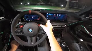 2024 BMW M3 CS   POV First Impressions Night Drive