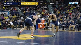 184 LBS: #1 Bo Nickal (Penn State) vs. #5 Domenic Abounader (Michigan) | 2018 B1G Wrestling