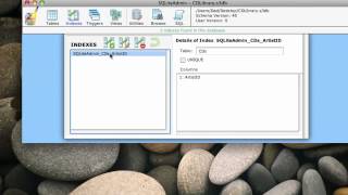 4 SQLiteAdmin - Creating Indexes