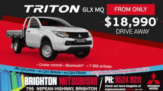 Brighton Mitsubishi Triton Single Cab From Only $18,990 Driveaway