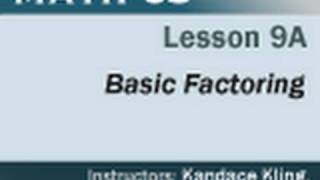 Math 65 - Lesson 9a
