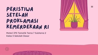 🇮🇩 Peristiwa Setelah Proklamasi Kemerdekaan RI 🇮🇩