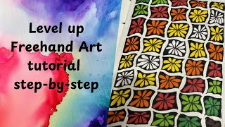 How to make easy freehand art creations? now let's try with me. #freehandart #artcreation #artlovers