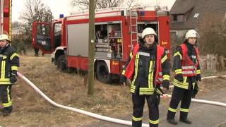 Feuer Bauernhof Wasserversorgung Sudweyhe 8-2-2012