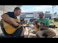 cherokee shuffle jared hensley u0026 tony watt flatpicking bluegrass guitar jam at galax 2024