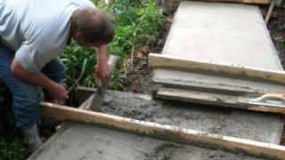 Pouring concrete steps: Exposed aggregate finish