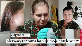 pierwszy raz sama farbuje moje długie włosy