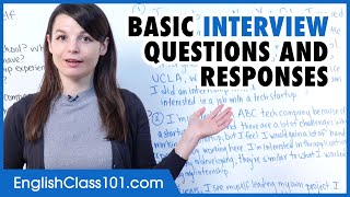 Learn English | Basic interview questions and responses