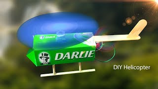 How to Make a Flying Helicopter With Matches and DC Motor /amazing idea.