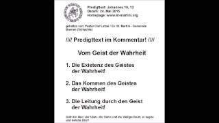 24.05.2015 - Vom Geist der Wahrheit