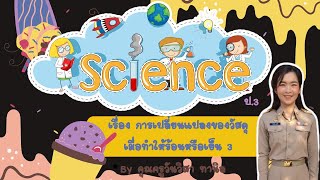 การเปลี่ยนแปลงของวัสดุเมื่อทำให้ร้อนหรือเย็น ตอนที่ 3 ป.3 By ครูป๊อป (EP.11)