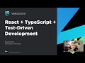0/10 React, TypeScript, and TDD Tutorial: Introduction