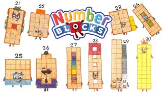 Let's Draw And Colour The Numberblocks 21-30 | Drawing and Coloring Numberblocks