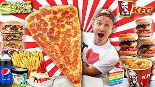 I ATE EVERYTHING I WANTED FOR A DAY! (ULTIMATE 25,000 CALORIE CHEAT DAY)