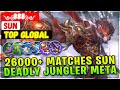 26000+ Matches Sun Deadly Jungler Meta [ Top Global Sun ] ༺888༻ - Mobile Legends Emblem And Build