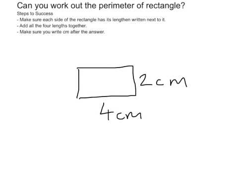 Working out the perimeter of a rectangle Working out the perimeter of a rectangle