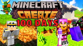 I Survived 100 Days as an ORC HUNTER with THE CREATE MOD in Hardcore Minecraft