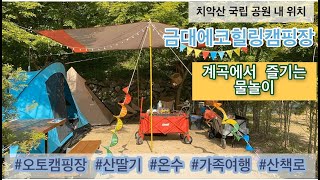 금대에코힐링캠핑장 오토캠핑장 /시원한 계곡물에서 물장구~ 치악산 국립공원내 위치~ 경치 아주 예술!! 시설 굿