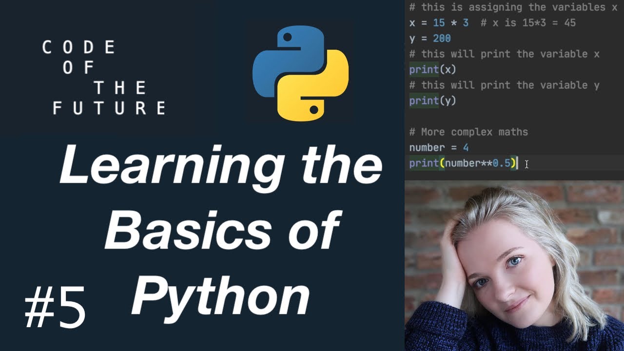 Python Tutorial For Beginners 5 Learning The Basics Of Python Youtube