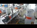 jwell parallel twin screw jwp75 waste plastic recycling pelletizing machine 1000kg output granulator