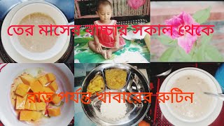 ১৩ মাসের বাচ্চার সকাল -রাত পর্যন্ত খাবারের রুটিন।৭ মাস থেকে যেই বিষয় গুলো খেয়াল রাখা গুরুত্বপূর্ণ #