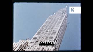 Rare 1940s Colour Footage, New York, Skyscrapers, Street Scenes, 16mm