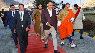 HCM Dr Himanta Biswa Sarma landed in Thimphu a short while back