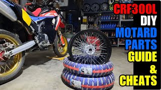 HONDA CRF300L - DIY Supermoto wheel build guide PART2! (also for CRF250L)