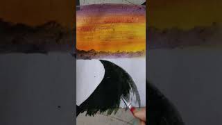Easy nature painting 🎨 #shorts #arts #trending #youtube #reels #painting #colour #sketch #artist