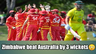 Zimbabwe beat Australia by 3 wickets in 3rd ODI 😳👌🏻 #AUSvZIM